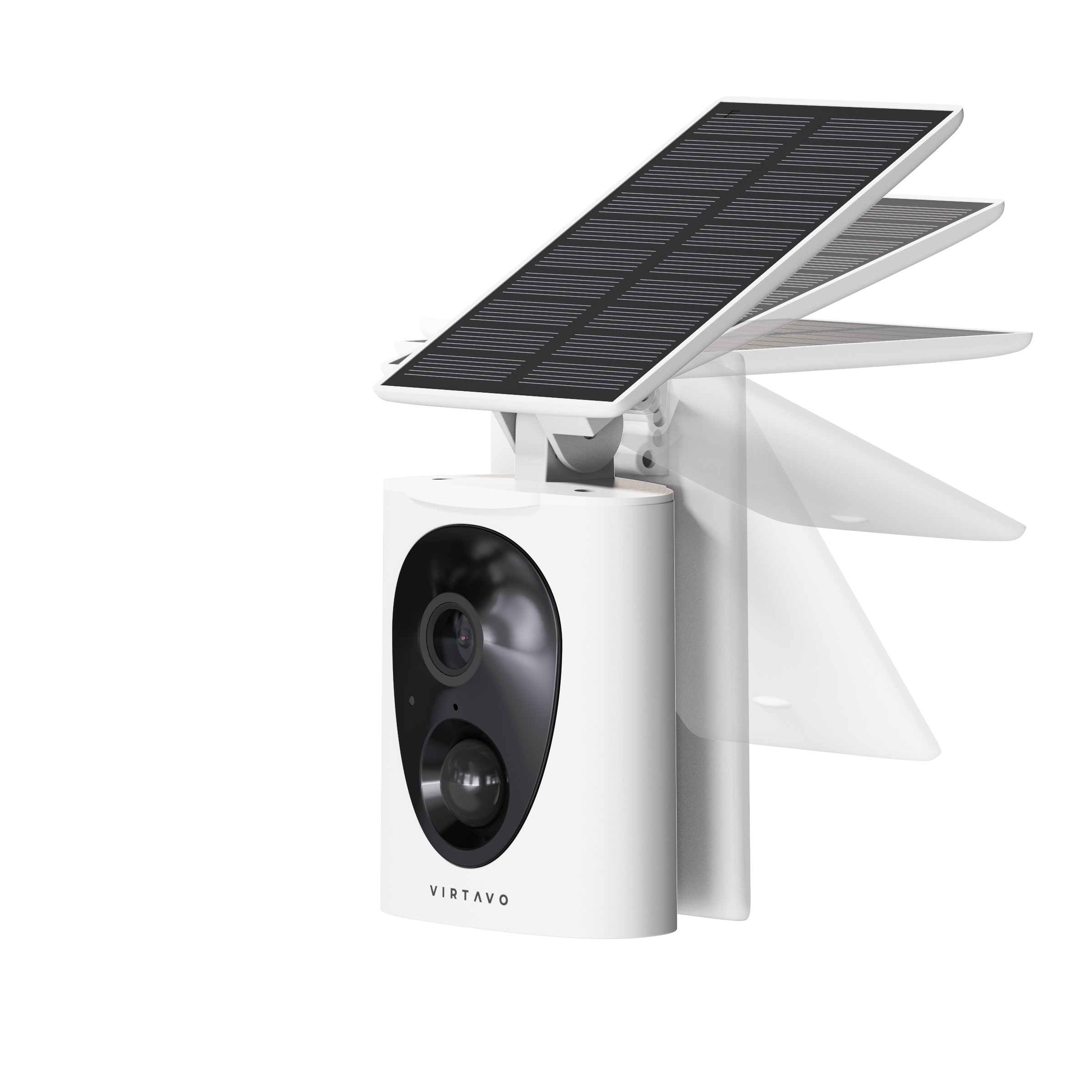 Camcamp Kit Camera Surveillance WiFi Solaire Avec 10" Moniteur Et 500Go